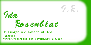 ida rosenblat business card